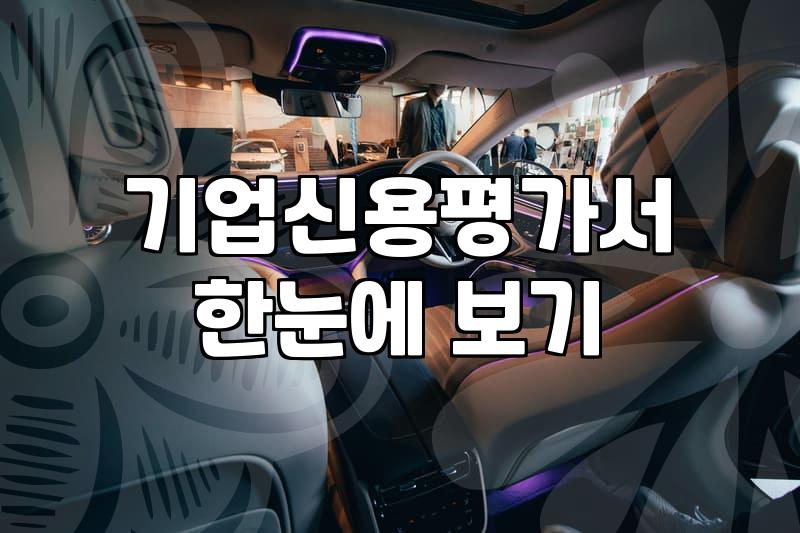 기업 신용평가서 하나 떼려다 진이 다 빠져버렸다
