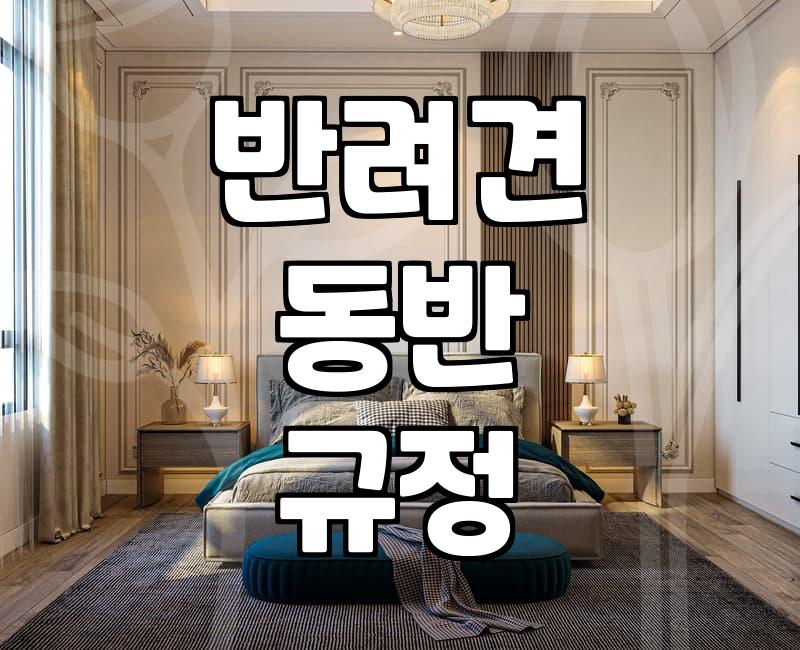 대형견 동반 가능한 숙소, 이것만은 꼭 확인하세요