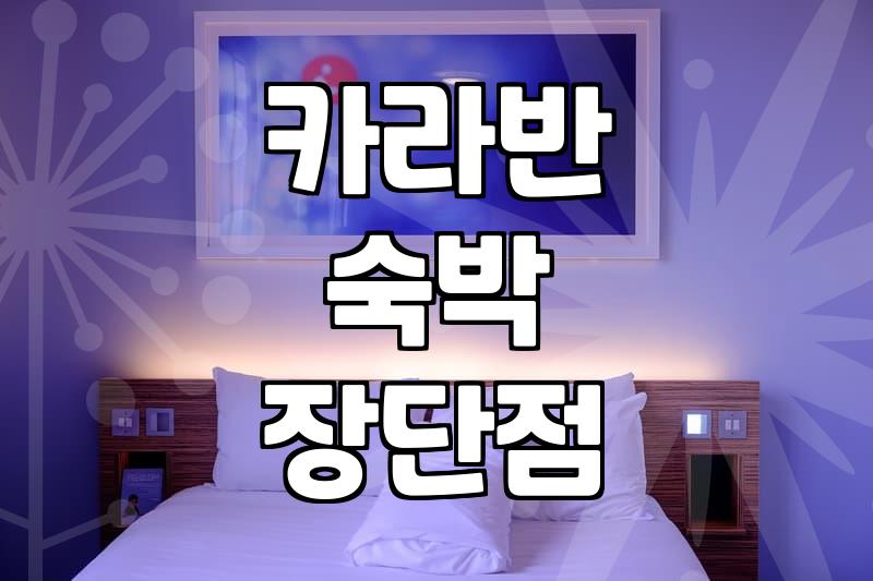 카라반 숙박을 고민할 때 미리 체크해볼 현실적인 부분들