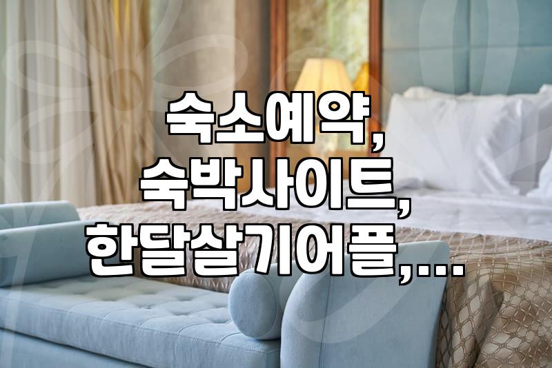 여행 숙소 예약, 이것저것 써봤는데 뭐가 제일 나을까?
