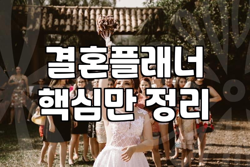 결혼계획 수립 시 평균 비용과 기간 현실적인 기준
