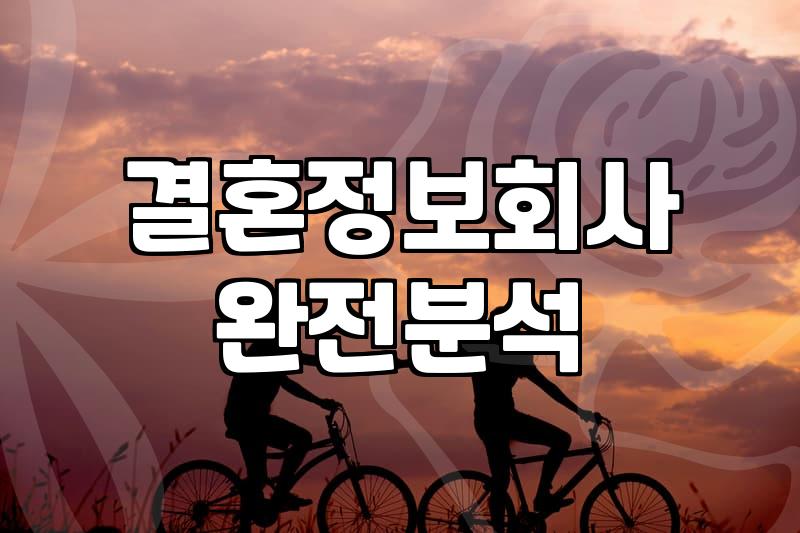 소개팅 어플과 결혼정보회사 사이에서 고민하는 당신에게